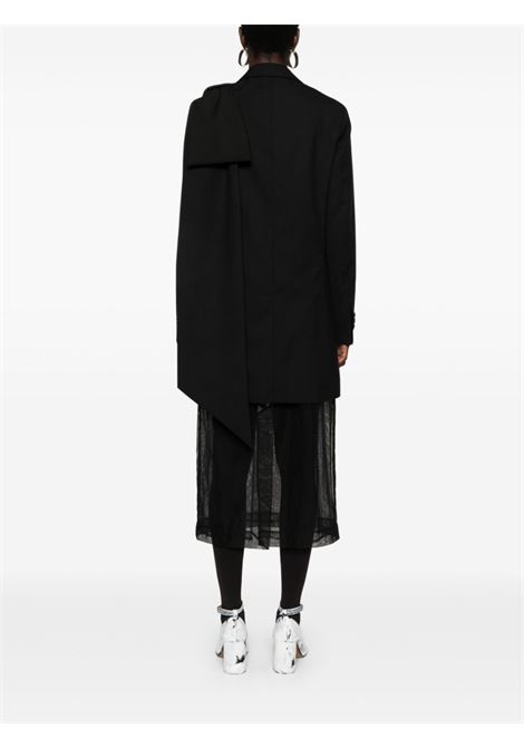 Black bow-detail coat Simone Rocha - women SIMONE ROCHA | 6101BOW1011BLK